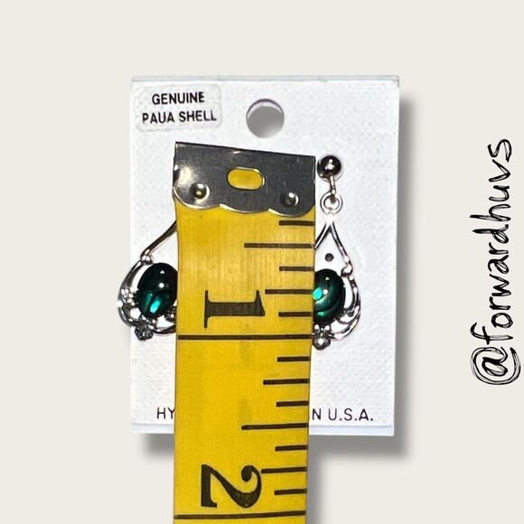 Bohemian Teardrop Earrings – Genuine Paua Shell - Picture 5 of 11